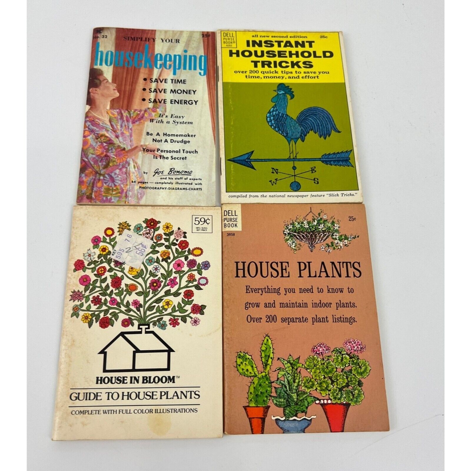 Vtg Dell Purse Book Housekeeping Household Tricks House Plants