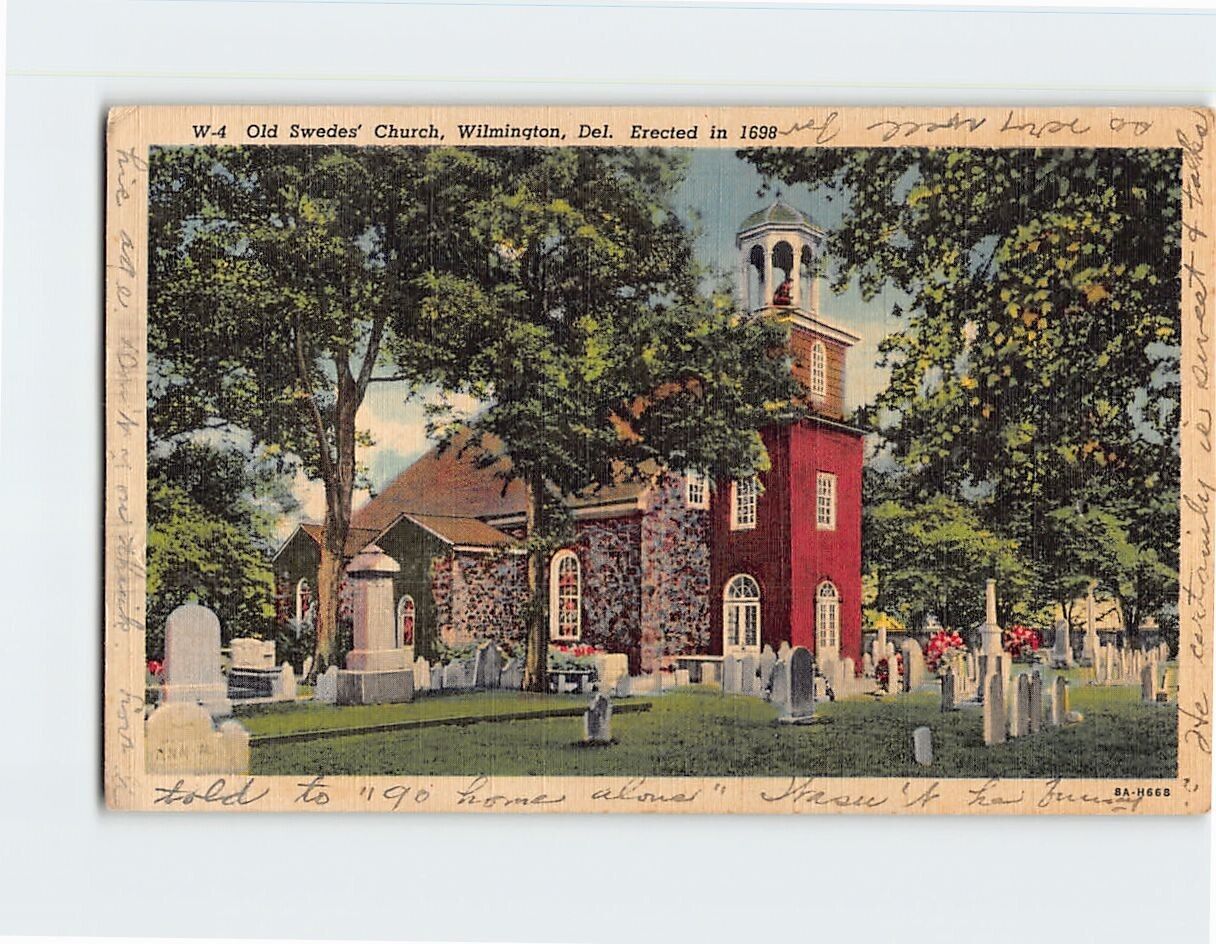 Postcard Old Swedes' Church Wilmington Delaware USA