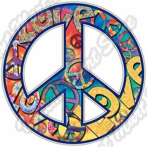 Peace Symbol Hippie Love 60s Car Bumper Window Vinyl Sticker Decal 4.6\