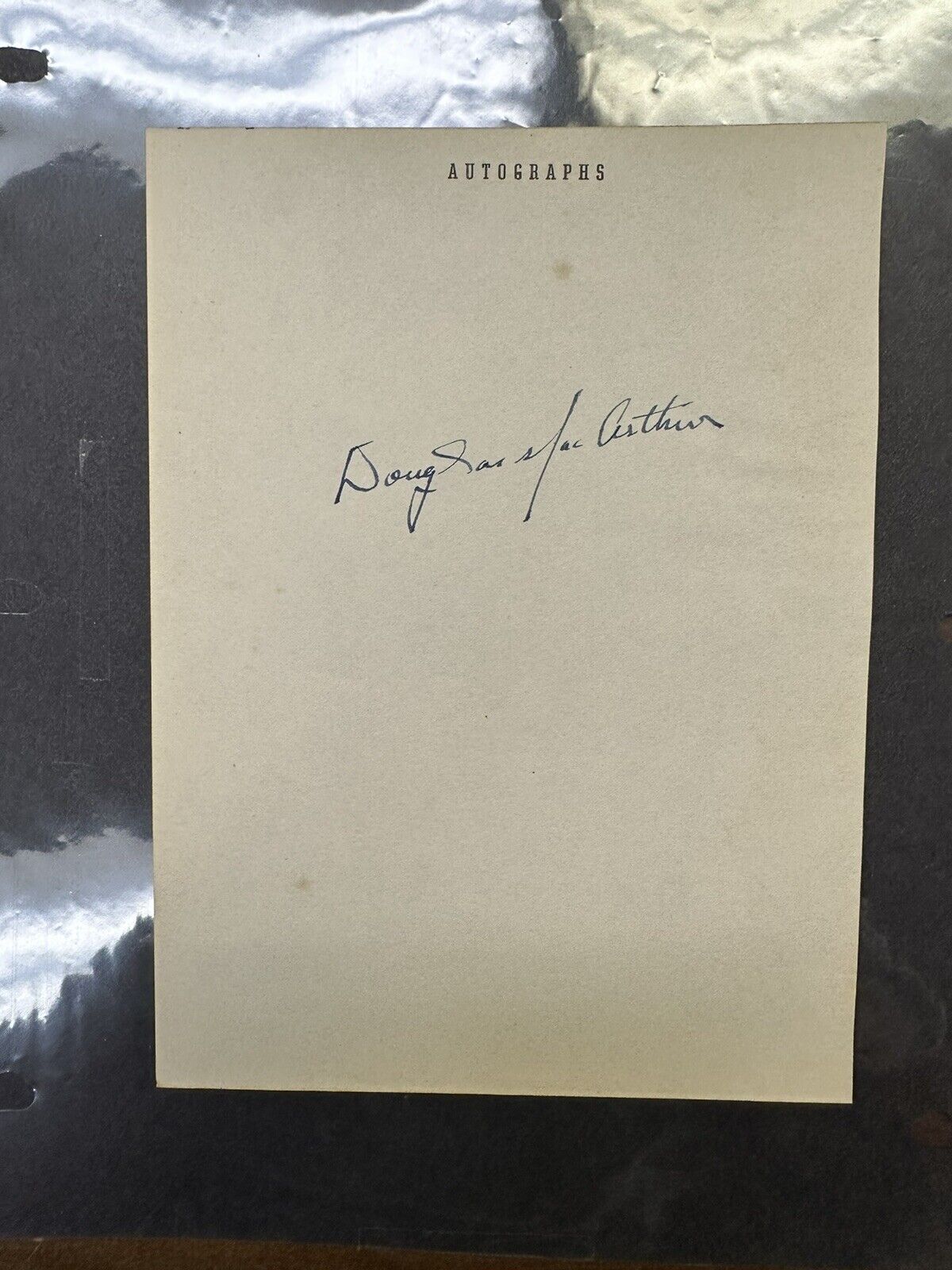 WWII General Douglas MacArthur Hand Signed Autograph