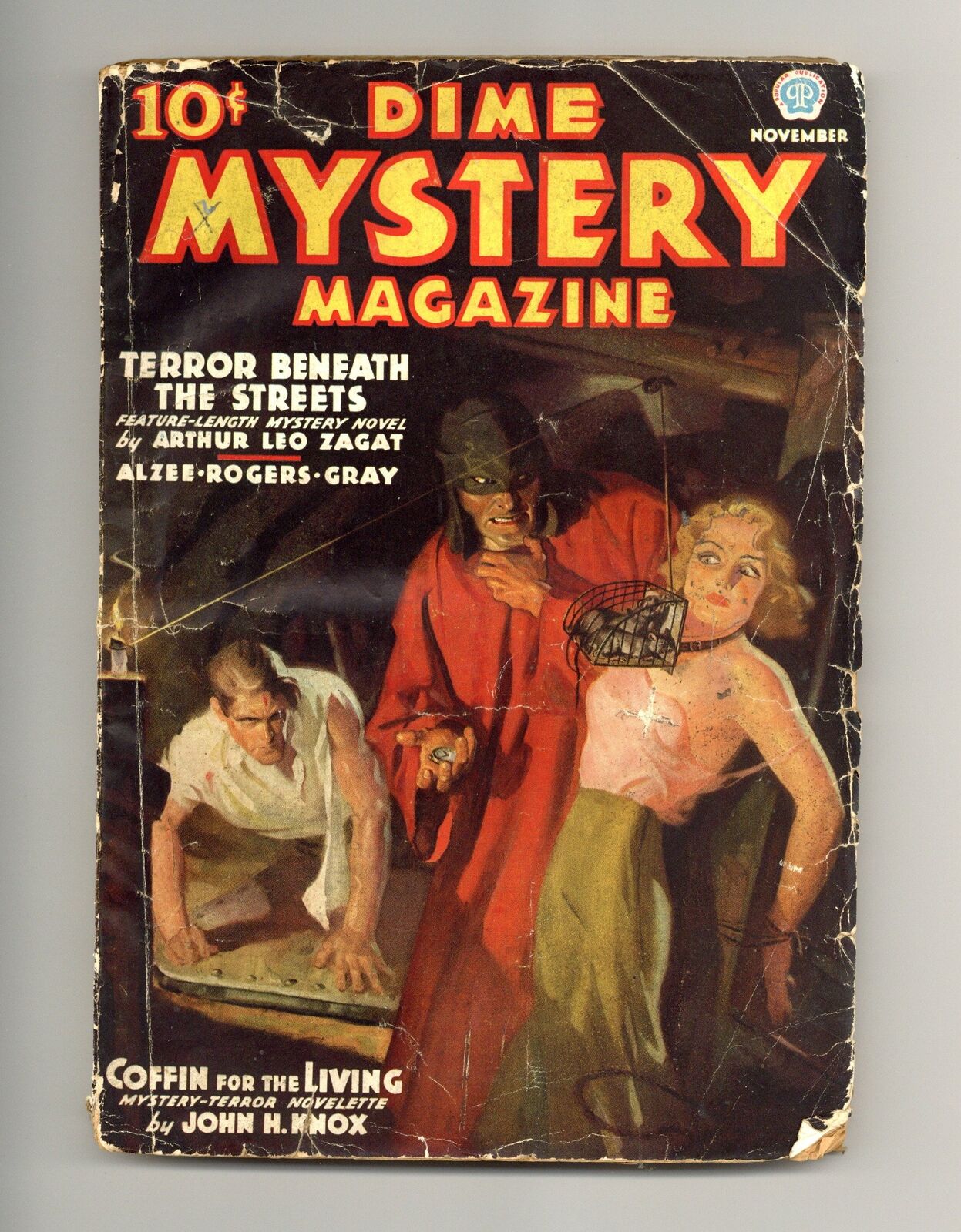 Dime Mystery Magazine Pulp Nov 1936 Vol. 12 #4 GD- 1.8