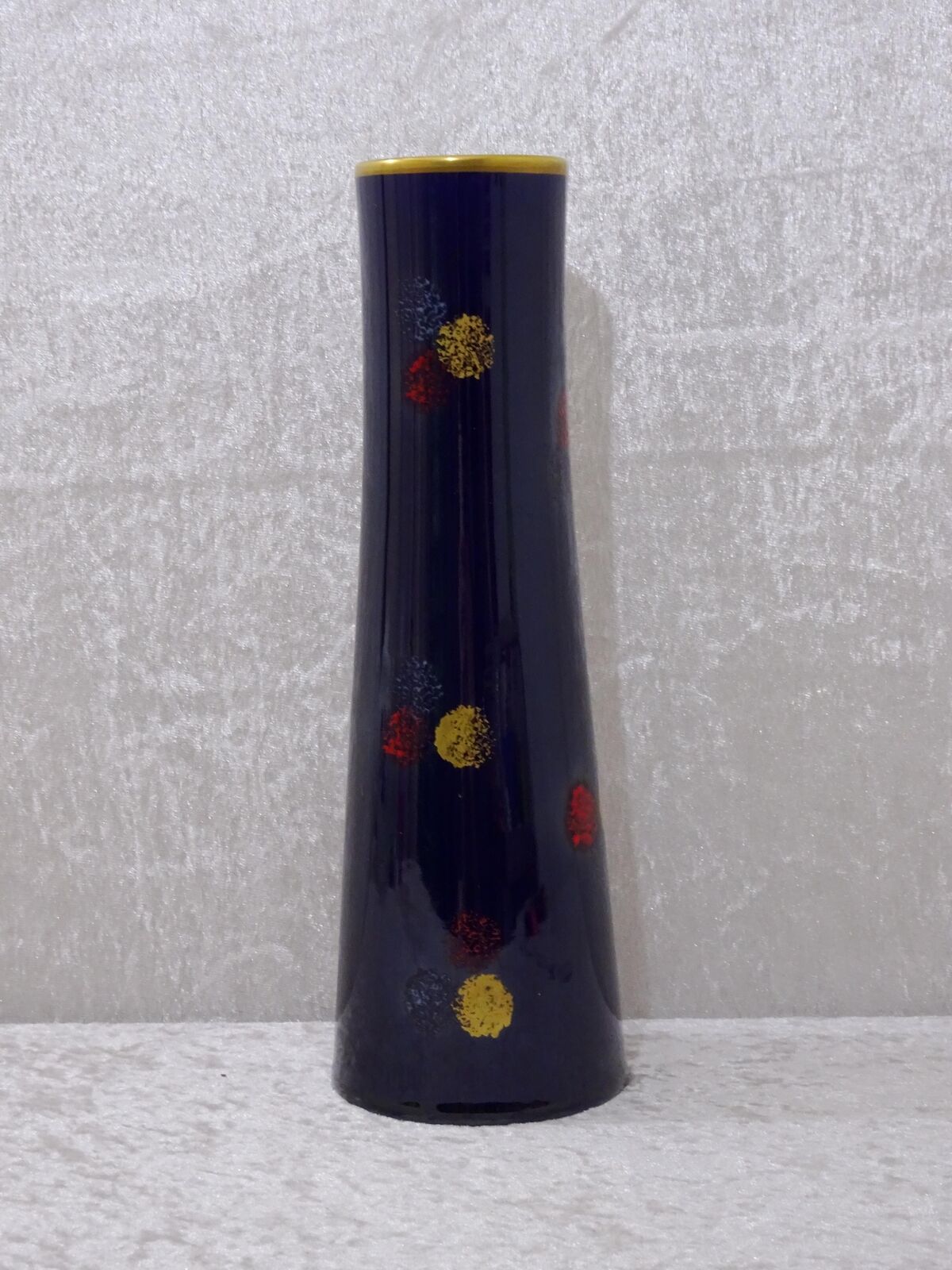 GDR Aelteste Volkstedt Porcelain Design Vase - Vintage - Real Cobalt - 26,8 CM