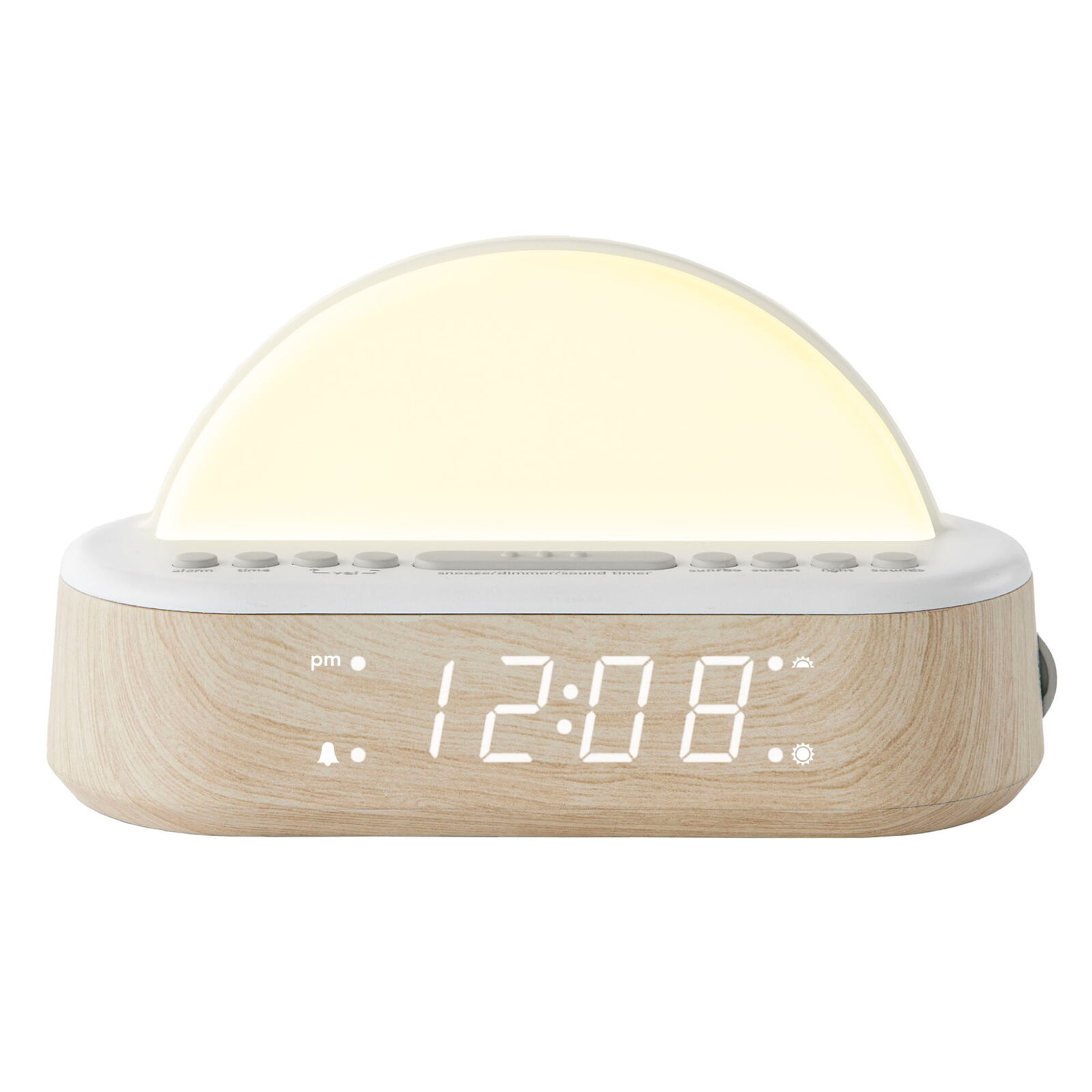 Better Homes & Gardens Sunrise Digital Alarm Clock Multicolor Light