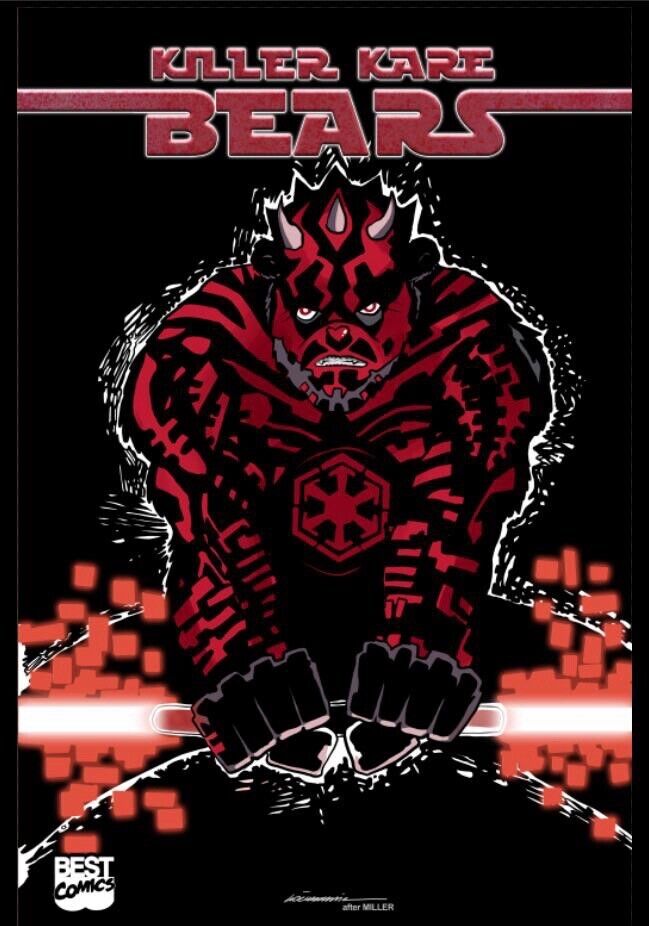 Killer Kare Bears Star Wars Darth Maul Homage Metal Cover Only 10 Made