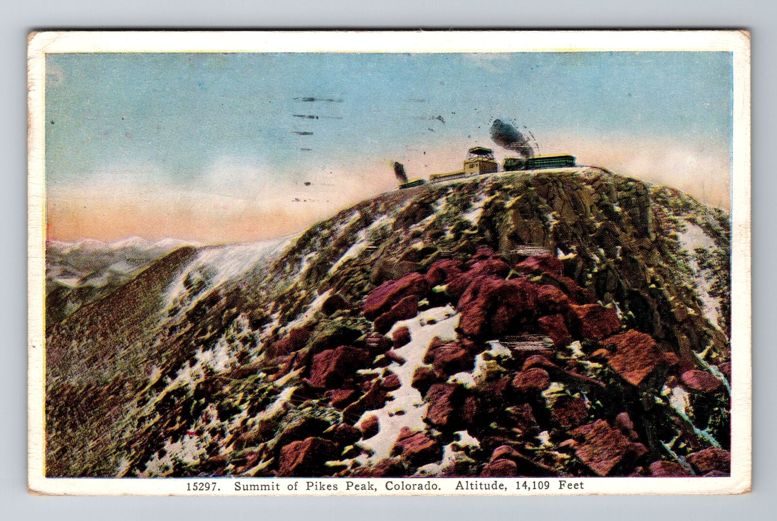 Pikes Peak CO- Colorado, Summit Of Pikes Peak, Antique, Vintage c1931 Postcard