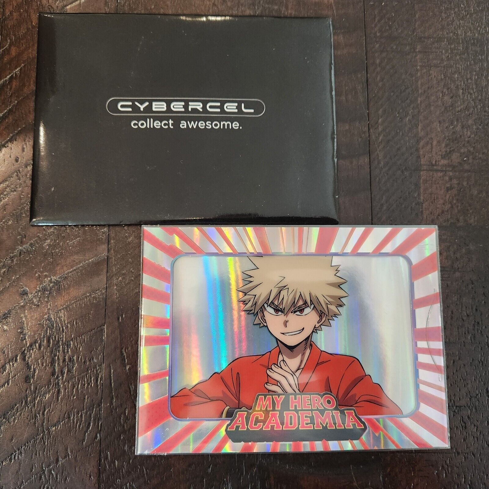 My Hero Academia Cybercel XL SUPER RARE Katsuki Bakugo Box Topper Card UNSCANNED