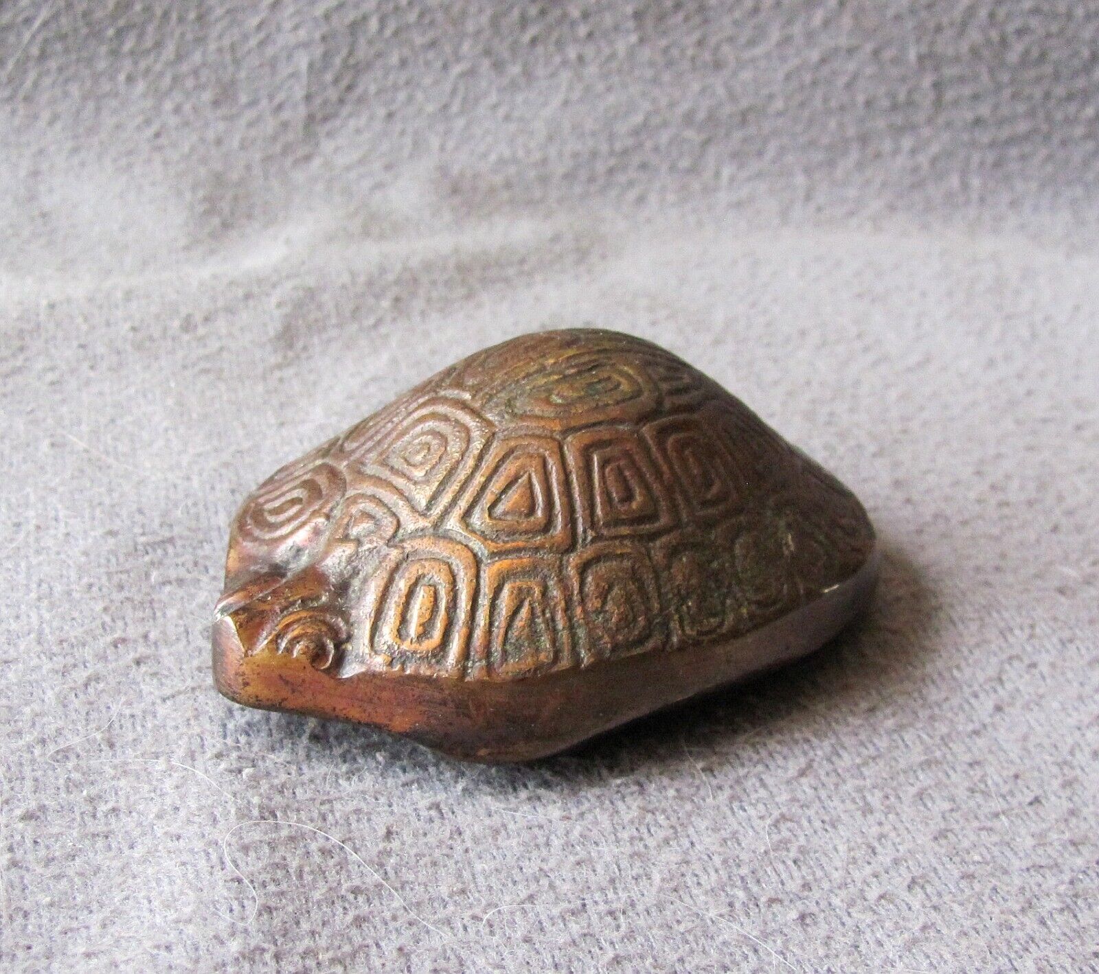 Old Bronze Stylized Turtle Paperweight