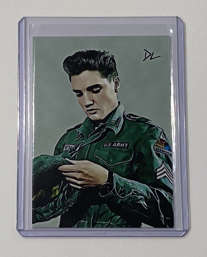 Elvis Presley Limited Edition Artist Signed United States Army Trading Card 2/10