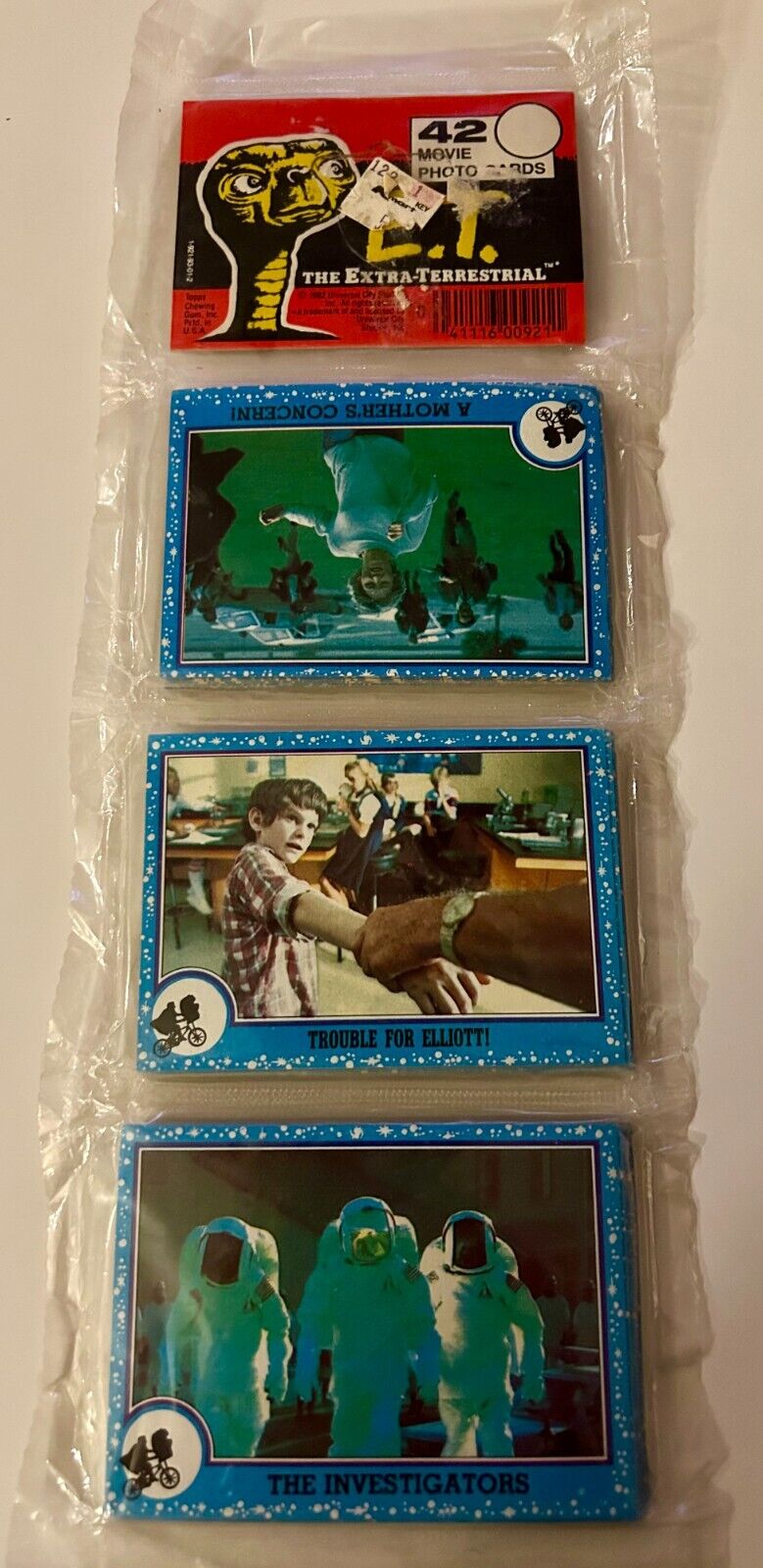 1982 Topps ~ E.T. Pack of 42 Movie Photo Cards Rack Pack UNOPENED Sealed