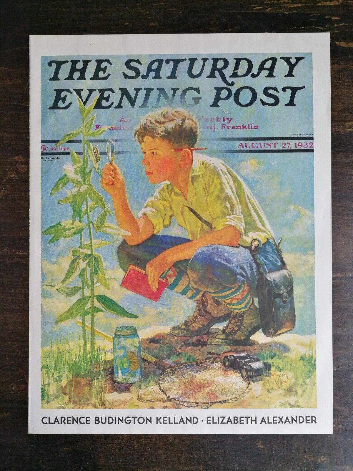 Vintage Saturday Evening Post August 27, 1932  Eugene Iverd Artwork Cover Only