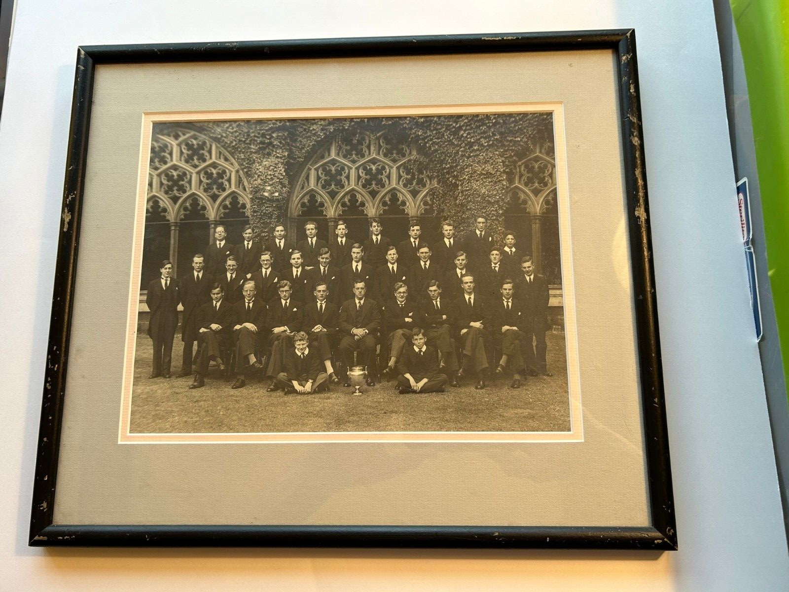 Eton College, Berkshire, England Vintage B&W Framed Photo of Winning Debate Team