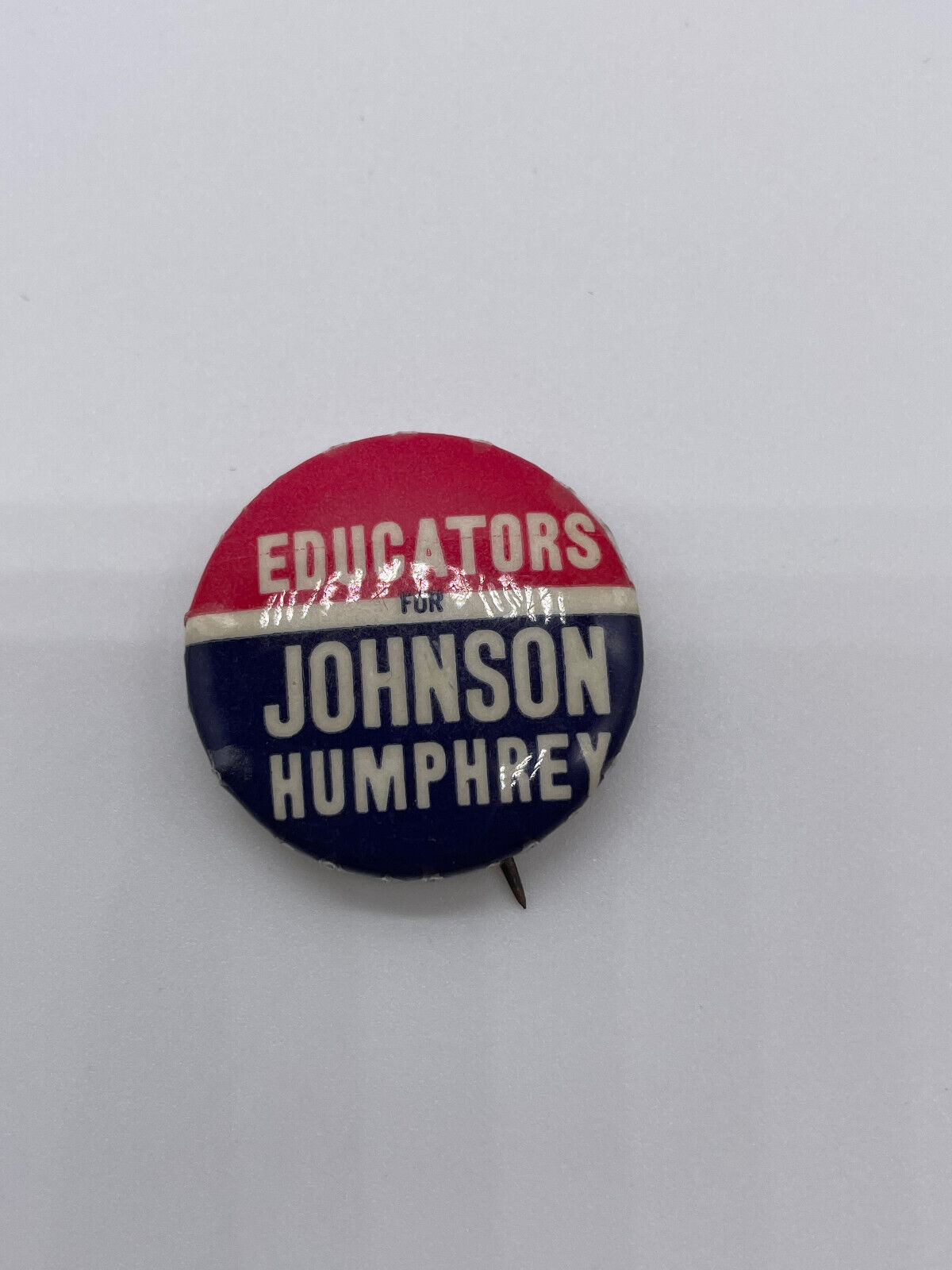Vintage Educators for Johnson Humphrey 1964 Election Pin Back