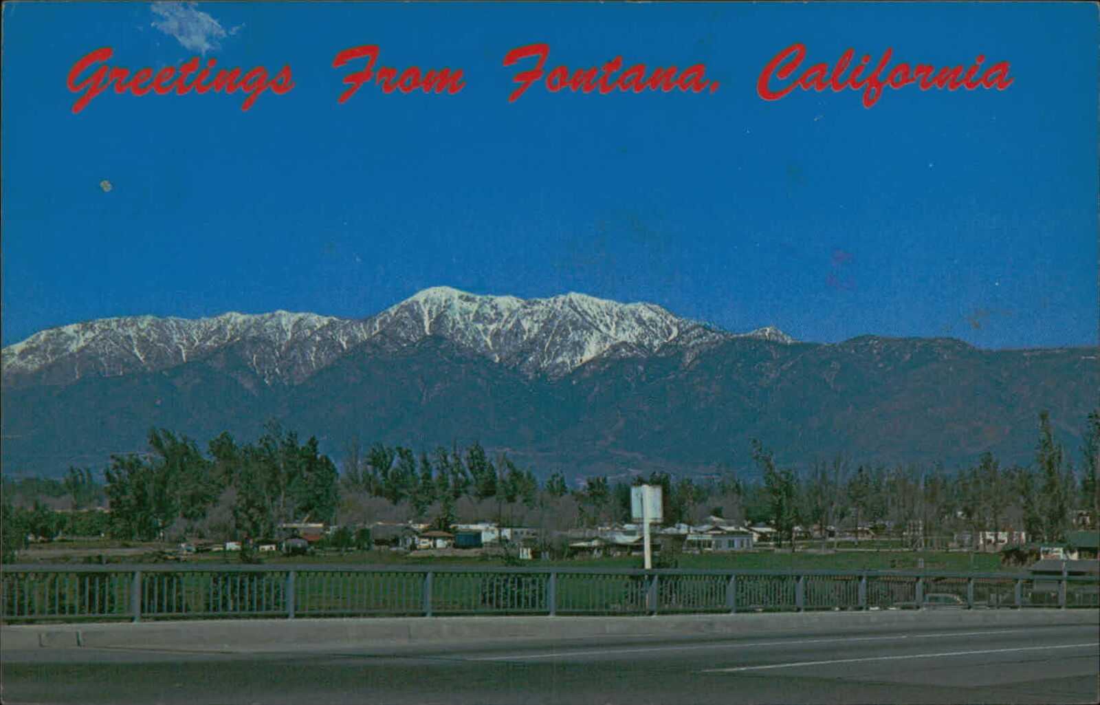 Postcard: GREETINGS FROM Fontana, California