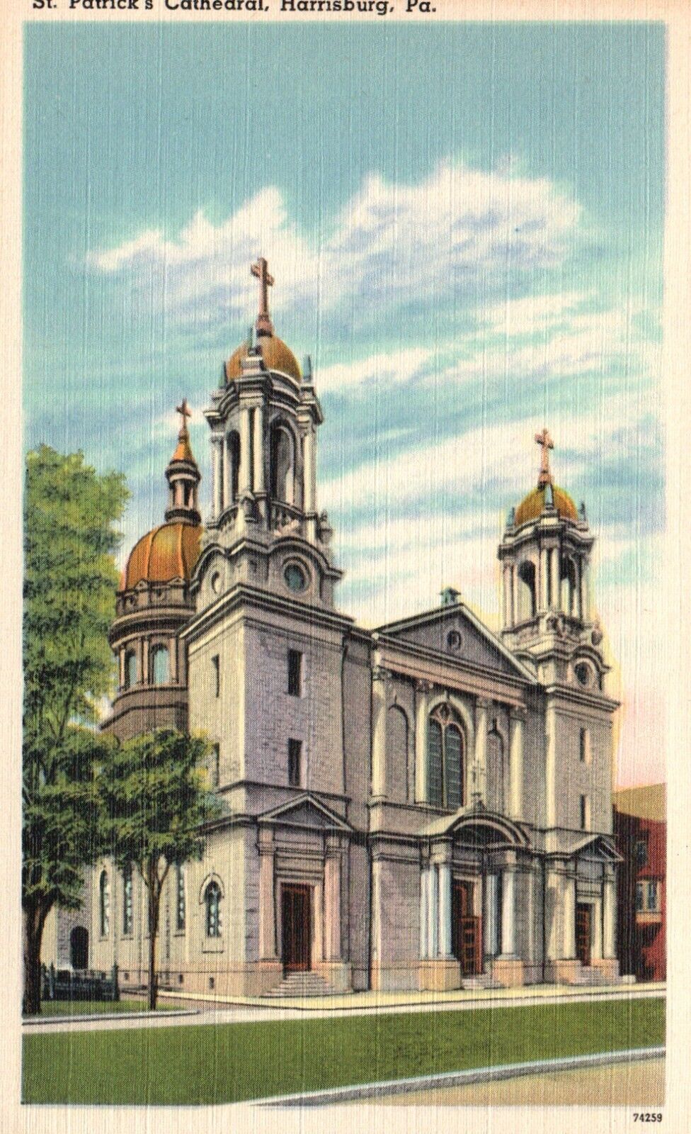 Postcard PA Harrisburg Pennsylvania St Patrick\'s Cathedral Vintage PC f6624