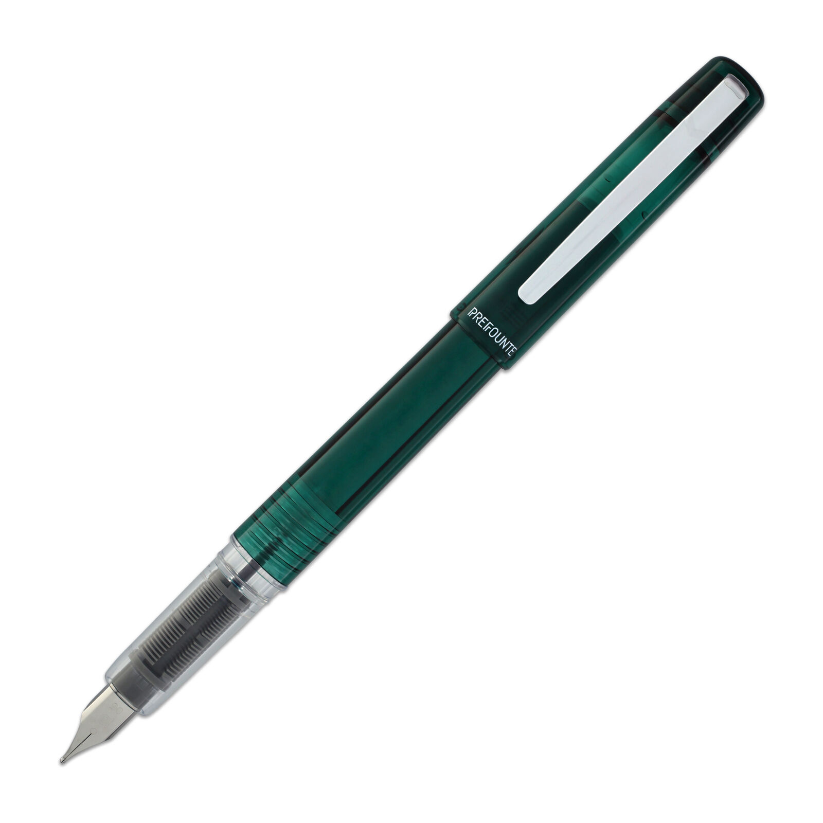 Platinum Prefounte Fountain Pen - Dark Emerald, Medium Point NEW PPF-800-46M