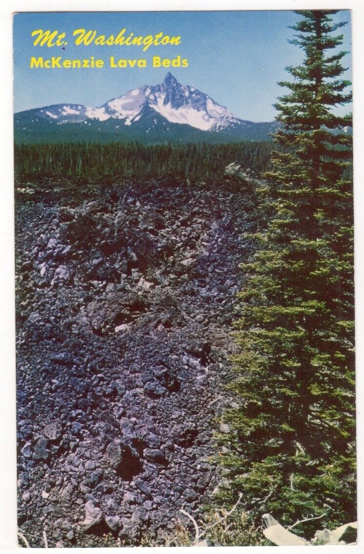 Oregon c1950's Mt. Washington, Cascade Range, McKenzie Lava Beds
