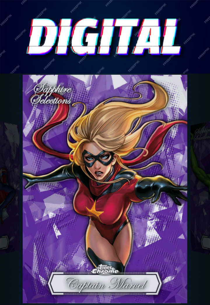 Topps Marvel Collect Sapphire Selections \'24 Purple Exclusive Captain Marvel