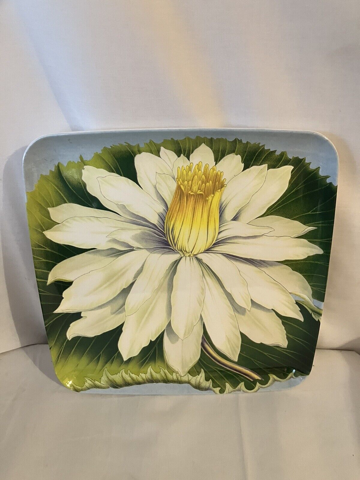 NWOT John Derian for Target Melamine Square Flower Plate Serving Tray