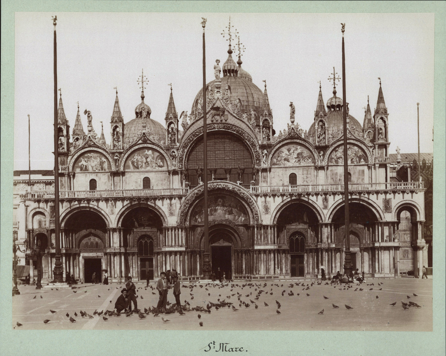 Italy, Venice, St. Mark's Basilica, ca.1880, vintage print vintage print vintage print, le