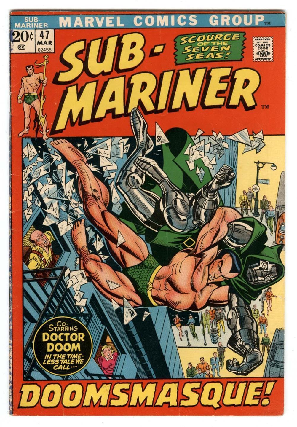 Sub-Mariner #47 1972 Marvel MCU Classic Namor vs (Dr.) Doctor Doom  Battle Cover