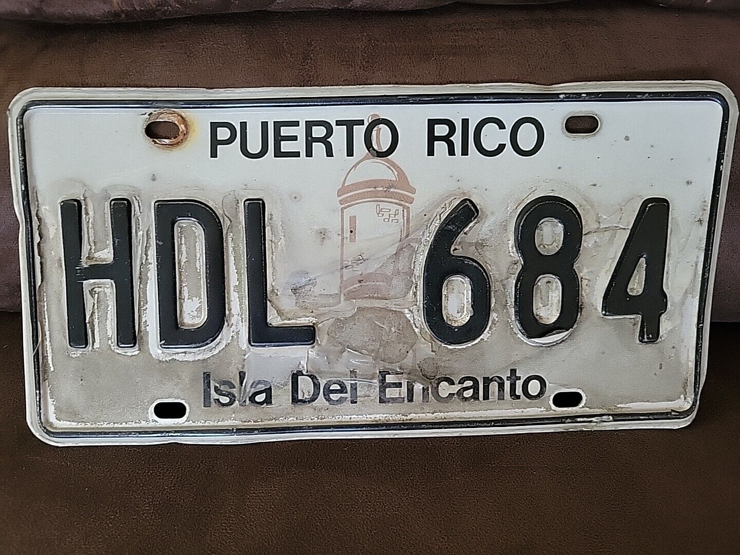 Puerto Rico  Vintage Tablilla License Plate Tag \