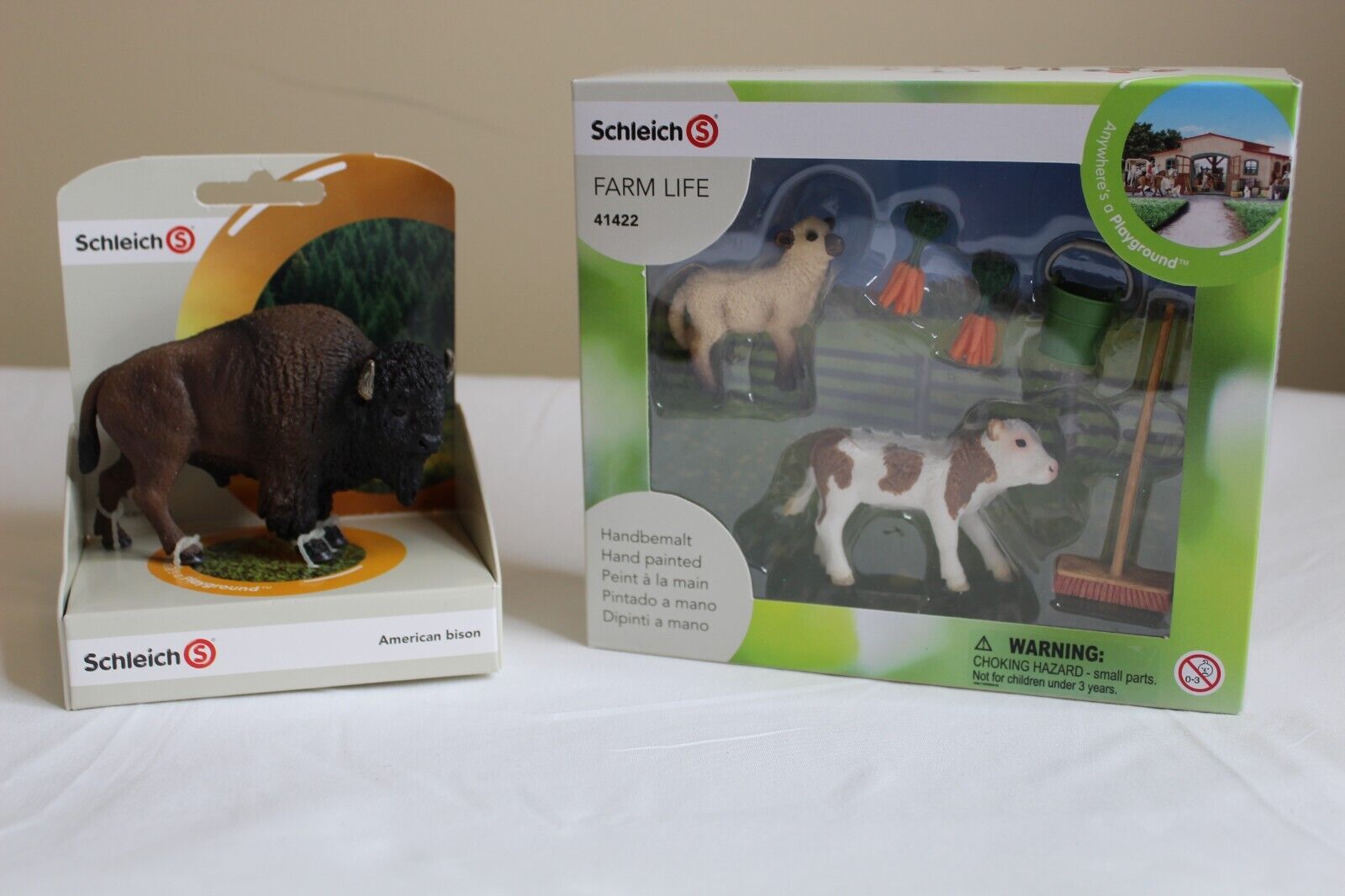 Schleich American Bison 14714 and Farm Life 41422, NEW
