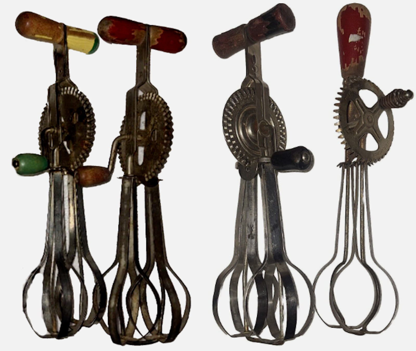 Lof of 4 Vintage Egg Beaters Mixers