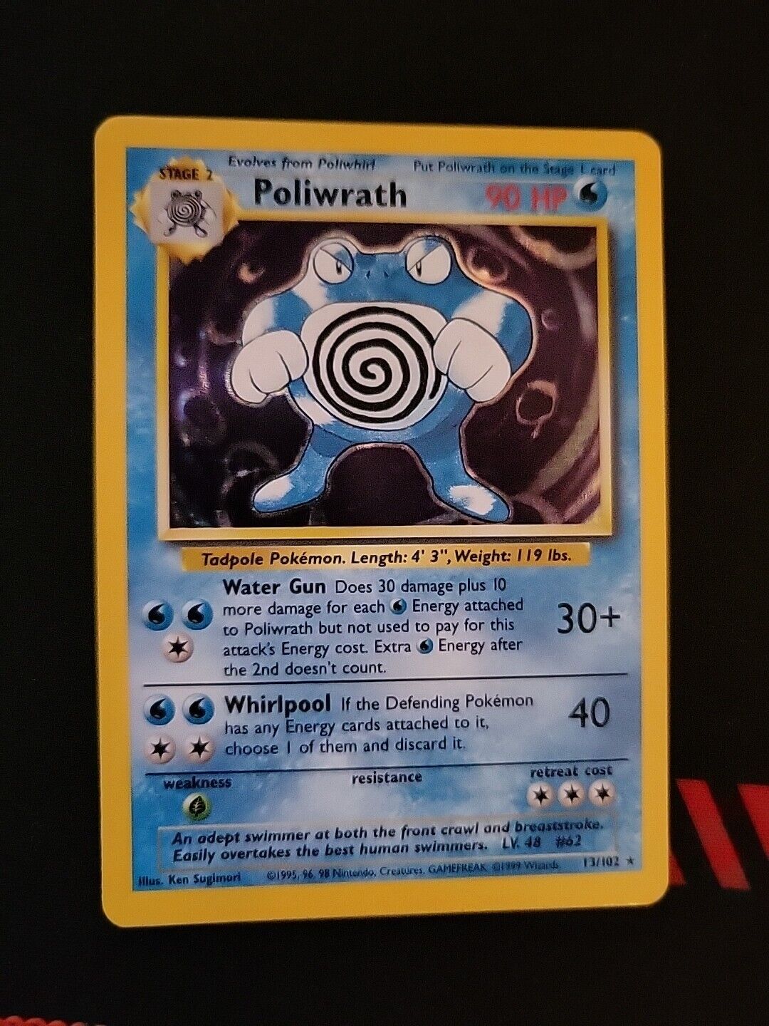 Poliwrath - 1999 Pokemon Base Set 13/102 English Excellent 