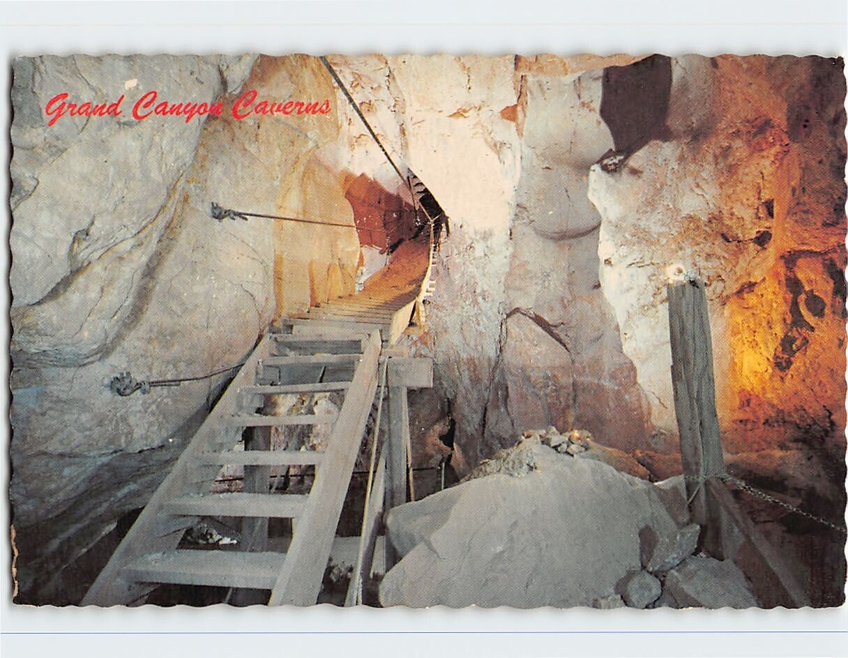 Postcard View of the natural entrance, Grand Canyon Caverns, Peach Springs, AZ
