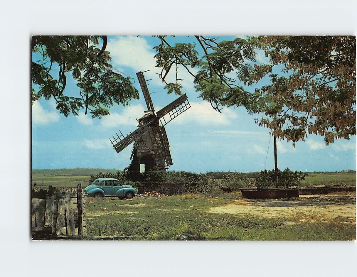 Postcard Old Sugar Mill Barbados