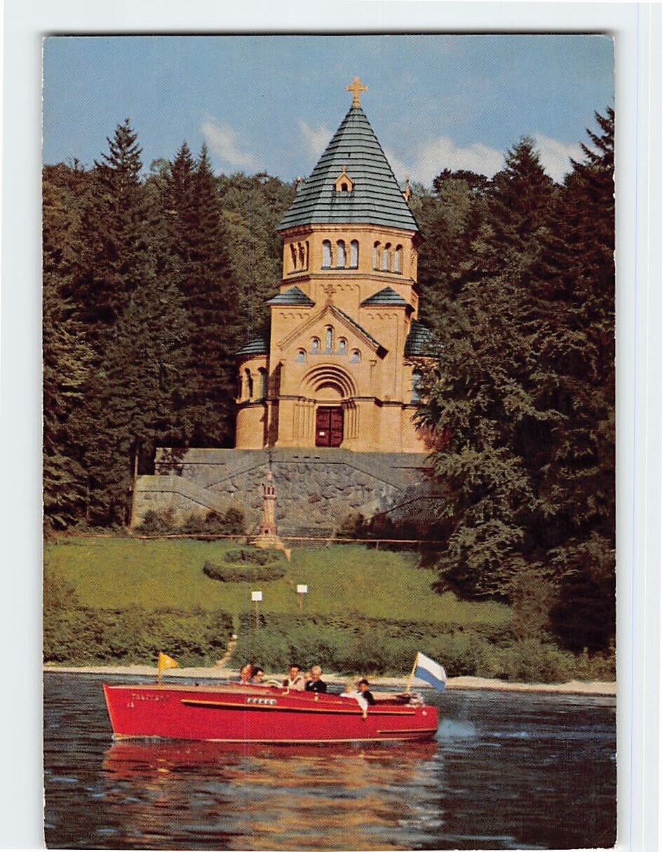 Postcard Votiv-Kapelle, König Ludwig II, Berg, Germany
