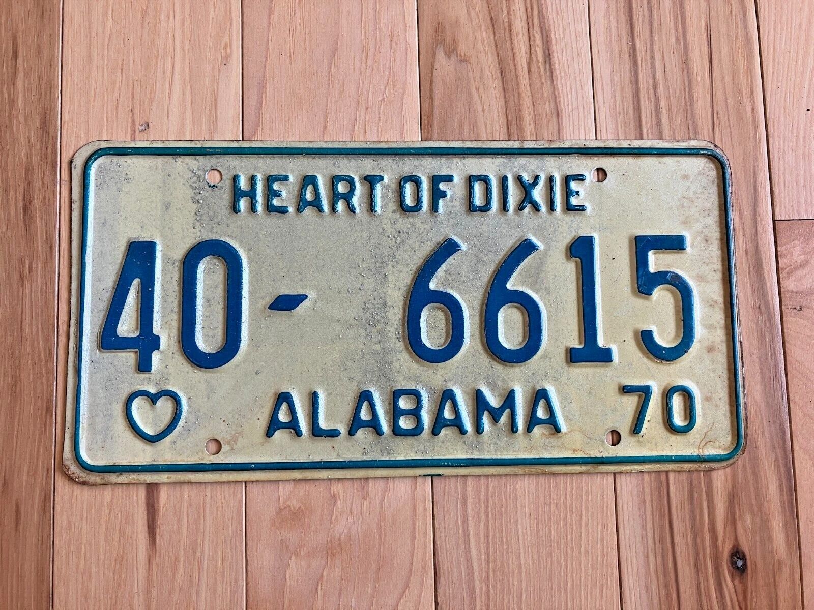 1970 Lamar County Alabama License Plate