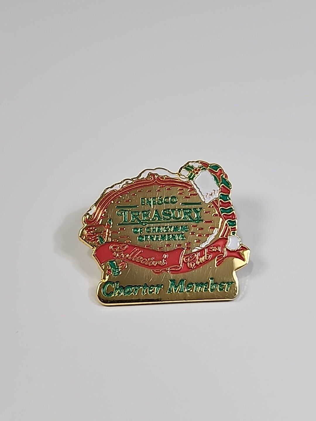 Enesco Treasury of Christmas Ornaments Collectors\' Club Charter Member Pin 1994
