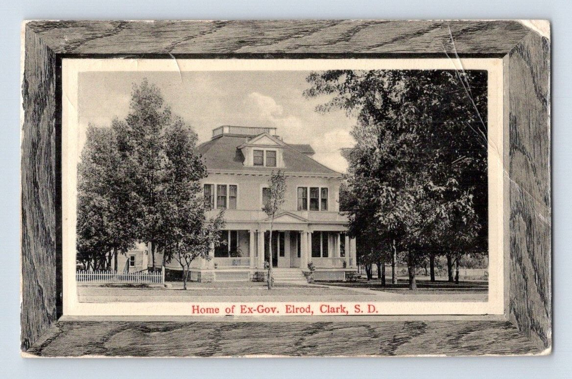 1912. CLARK, SD. HOME OF EX-GOV ELROD. POSTCARD DM8