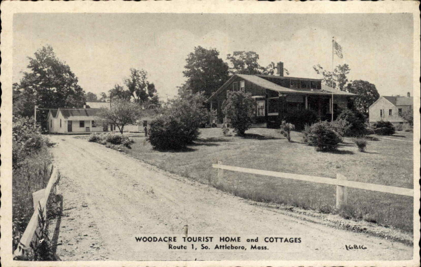 South Attleboro Massachusetts MA Woodacre Tourist Home Vintage Postcard