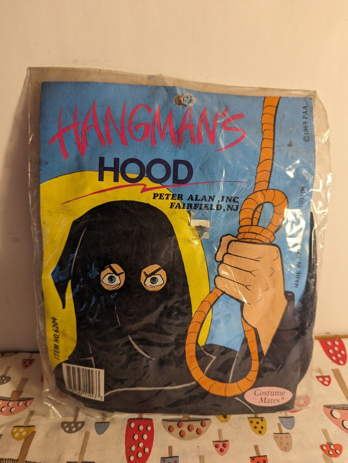 Vintage 1989 Hangman's Hood Halloween Costume