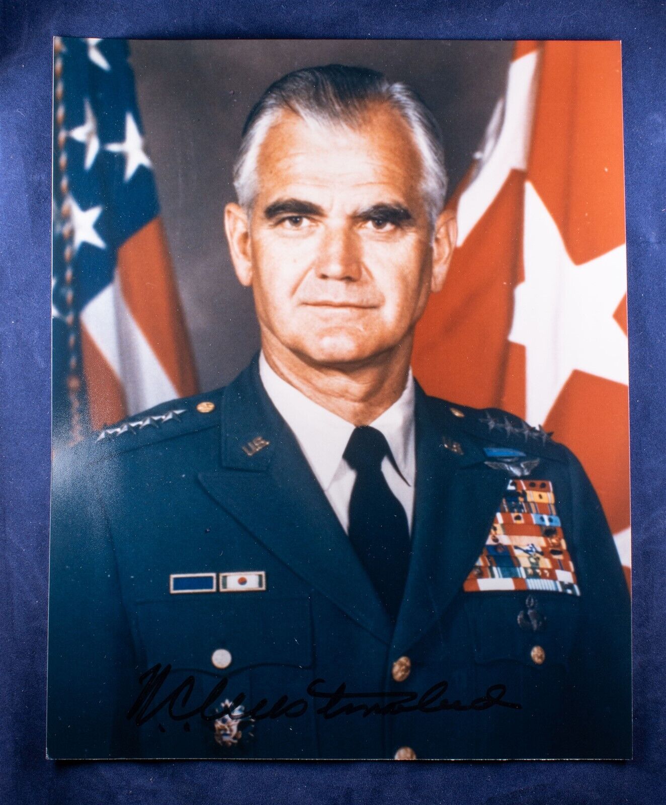 General William Westmoreland 8x10 Autographed Photo U.S. Army General 