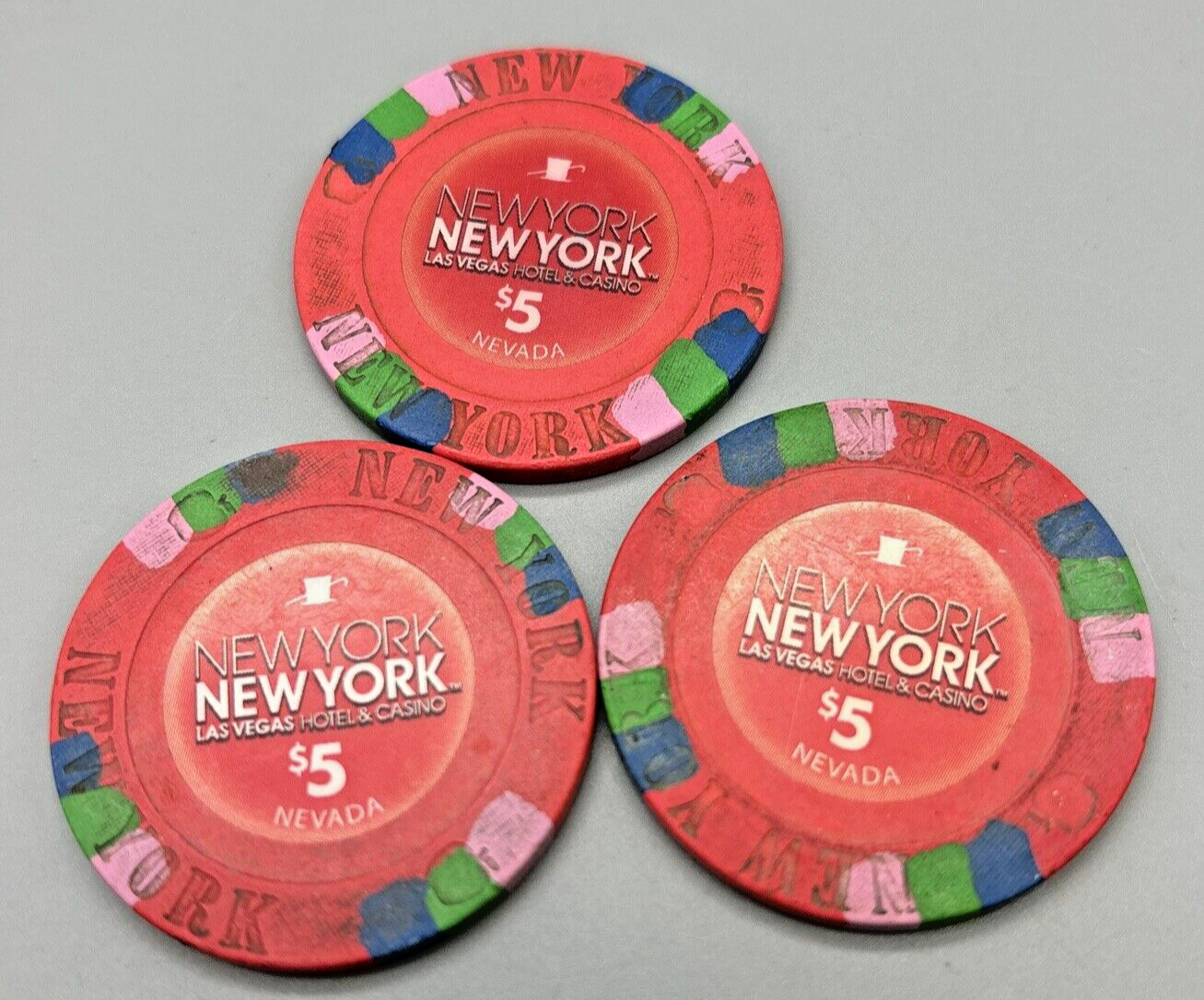 $5 Las Vegas New York New York Casino Chip 2011 3 Chips