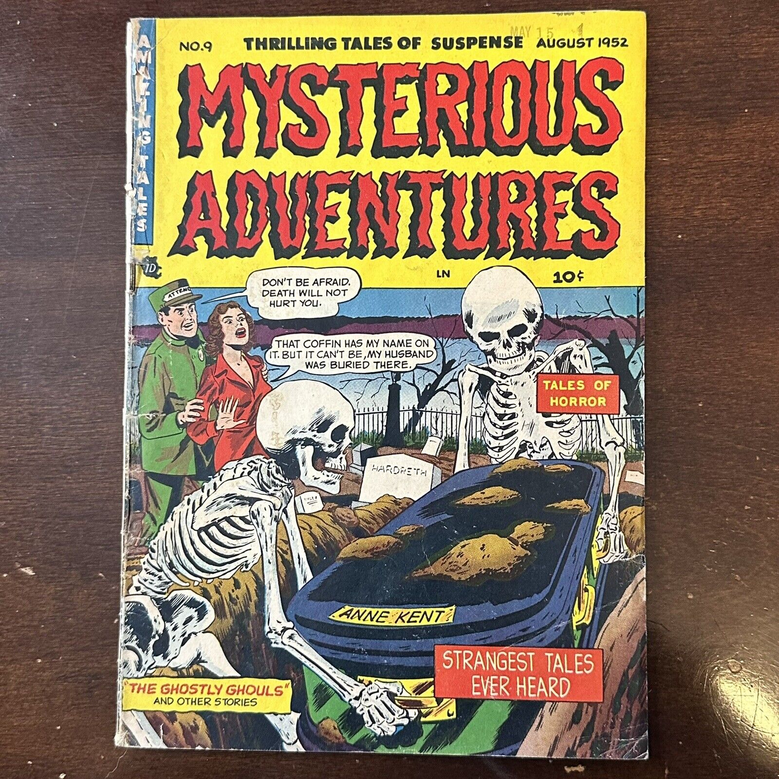Mysterious Adventures #9 (1952) - PCH Golden Age Horror Skull Cover