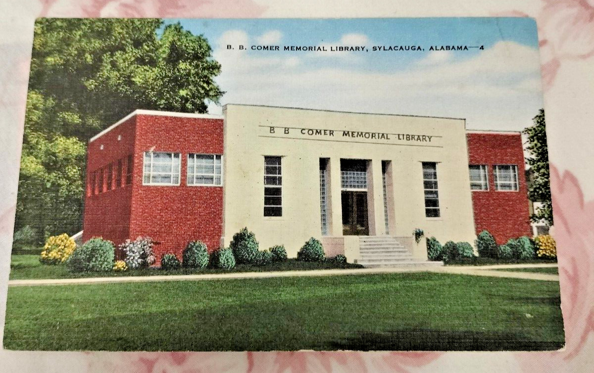 B B Comer Memorial Library Sylacauga AL-Alabama Vintage Postcard