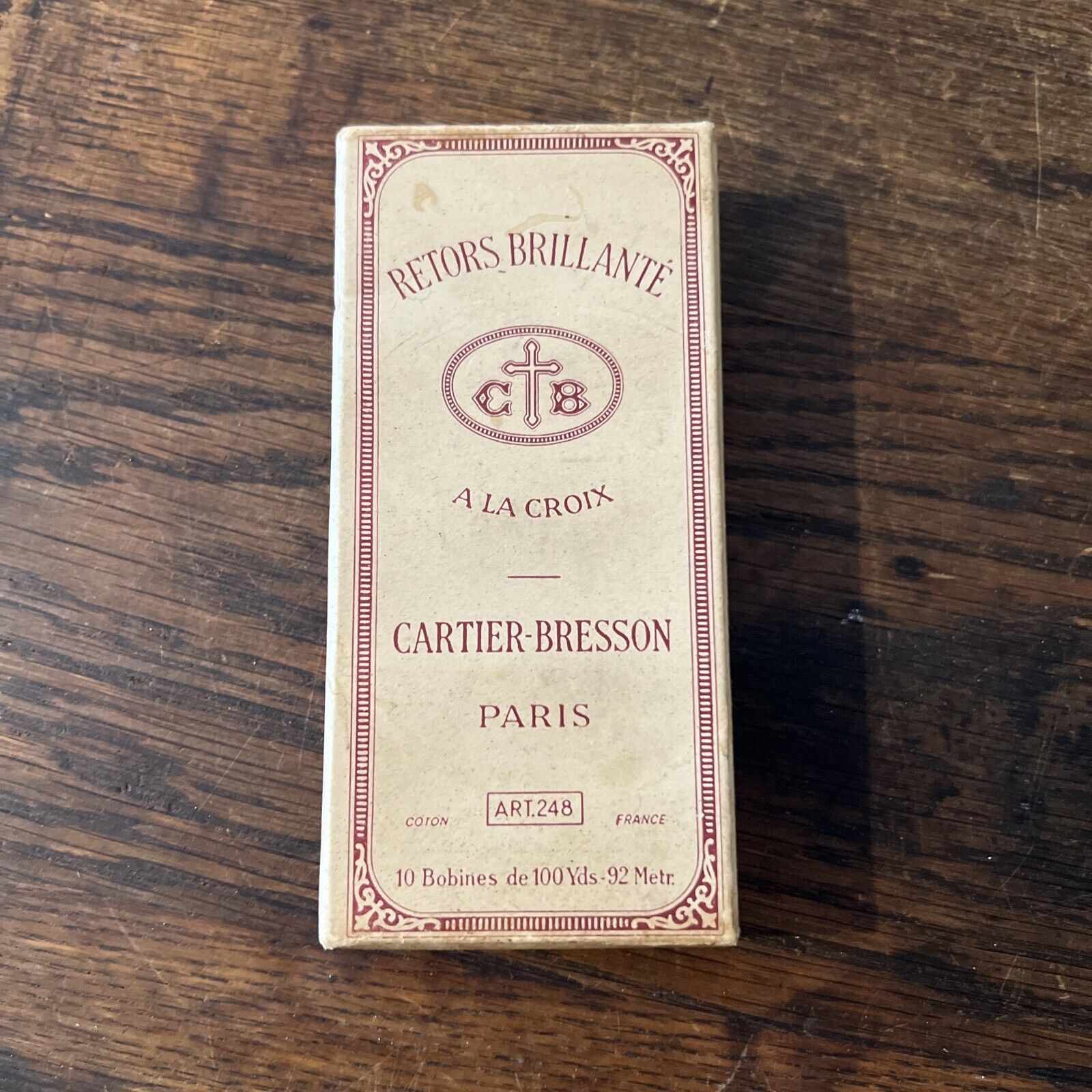 Cartier-Bresson Thread Box With Thread Vintage Paris Thread