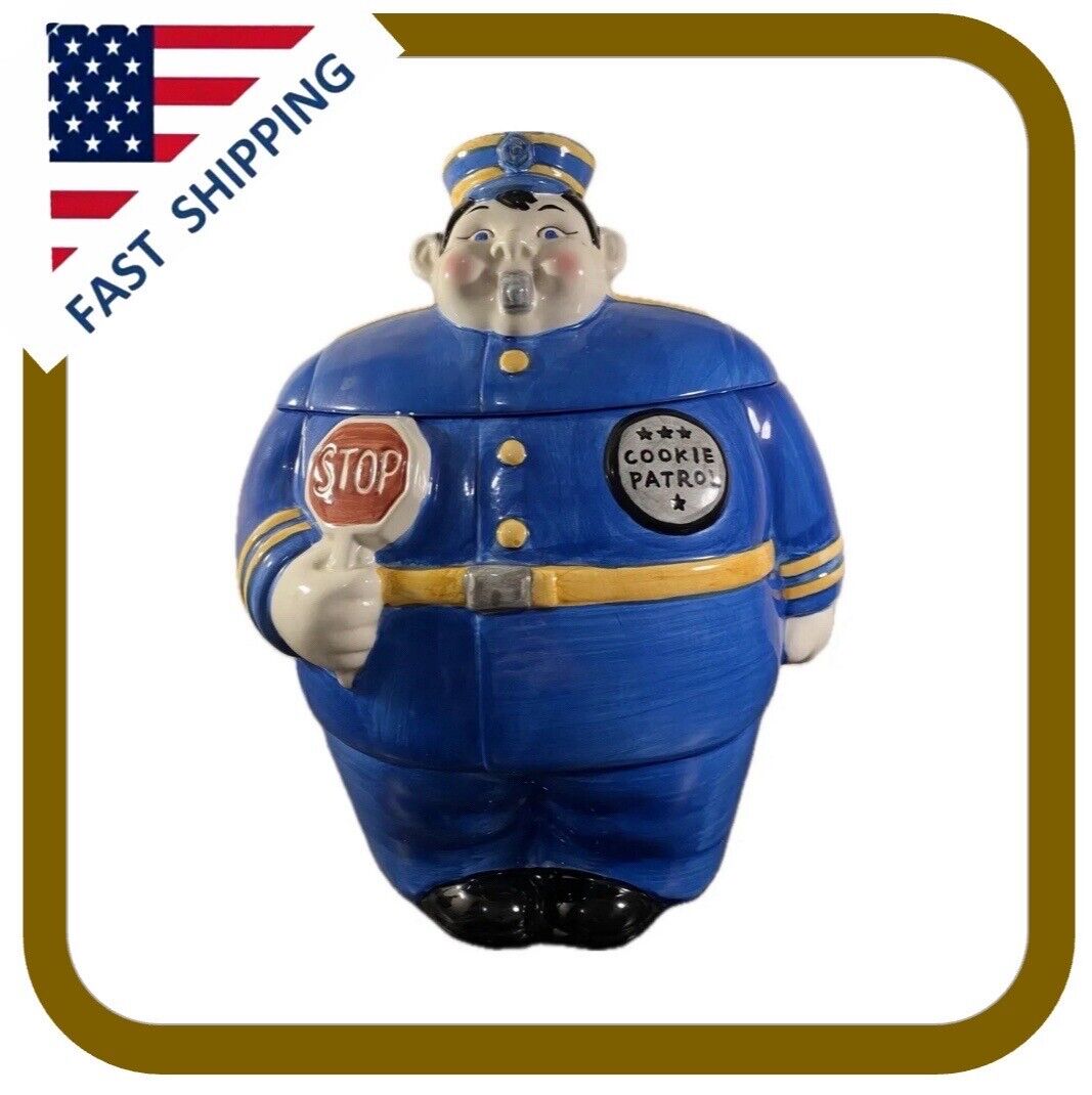 Cookie Jar Clay Art San Francisco Cookie Patrol 1994 Collectible Police Officer 