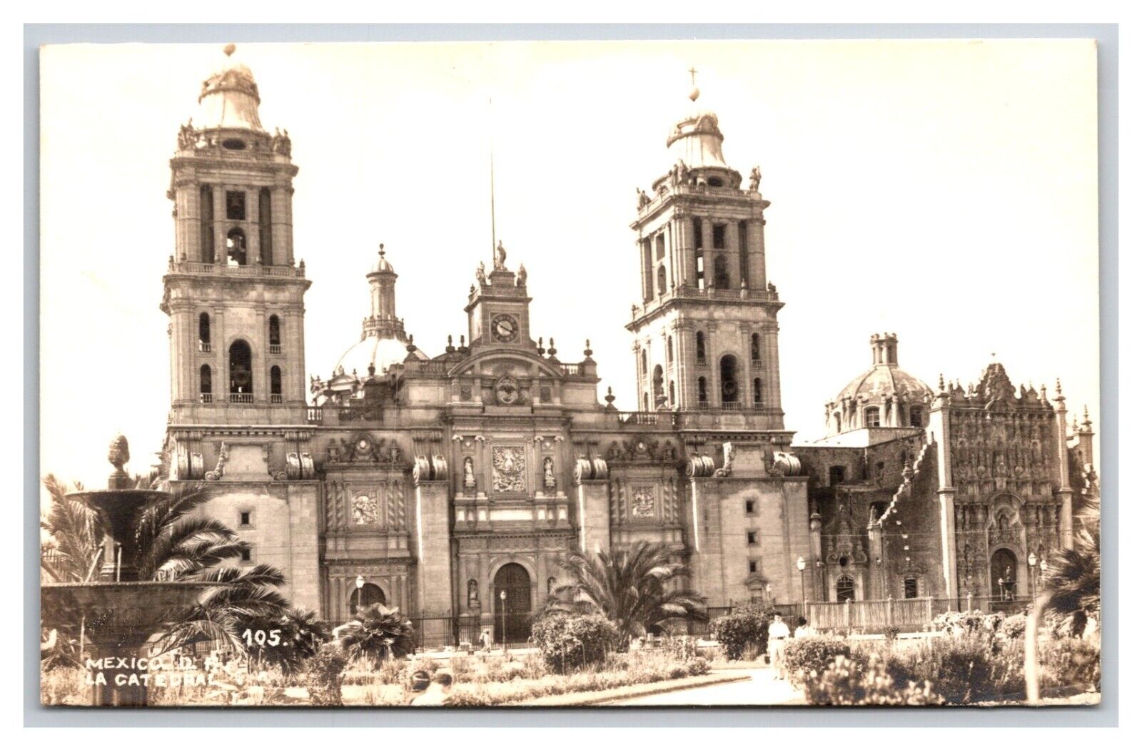 RPPC Metropolitan Cathedral Mexico City Mexico UNP Postcard Y17