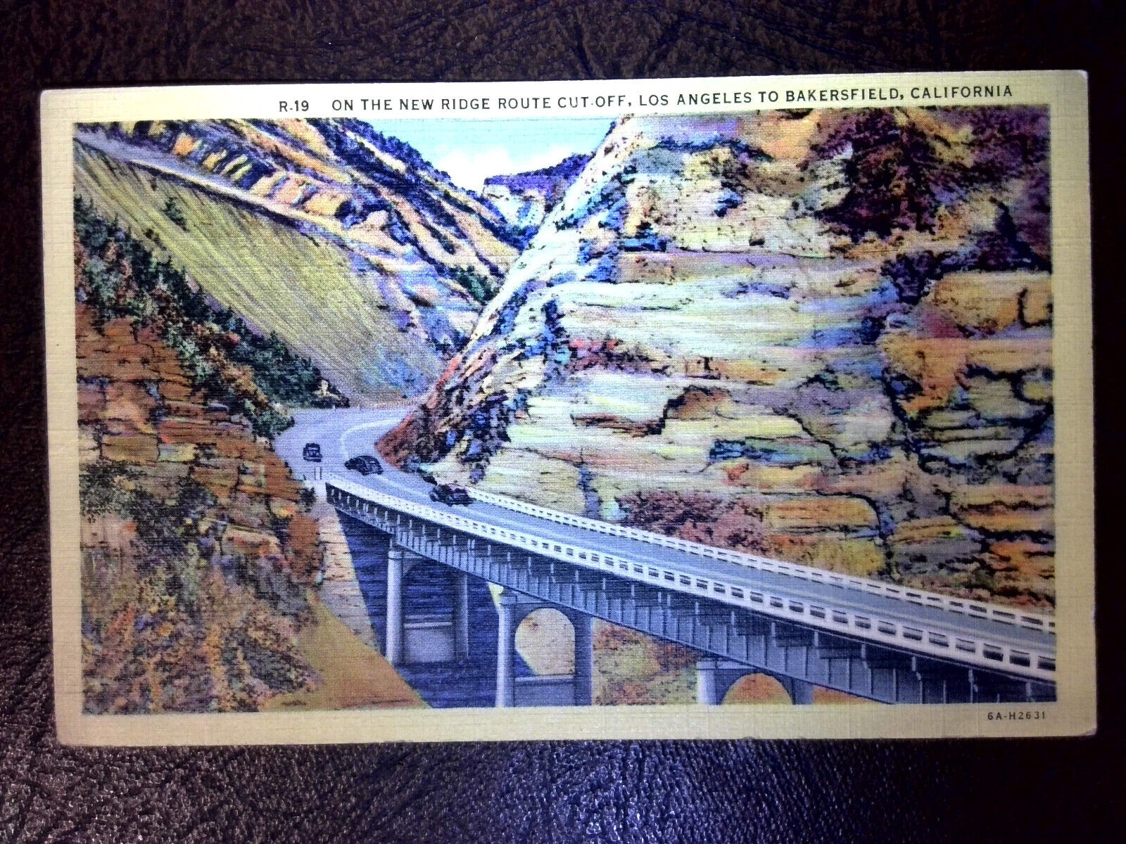 Unpost Linen Postcard California {{PC1639