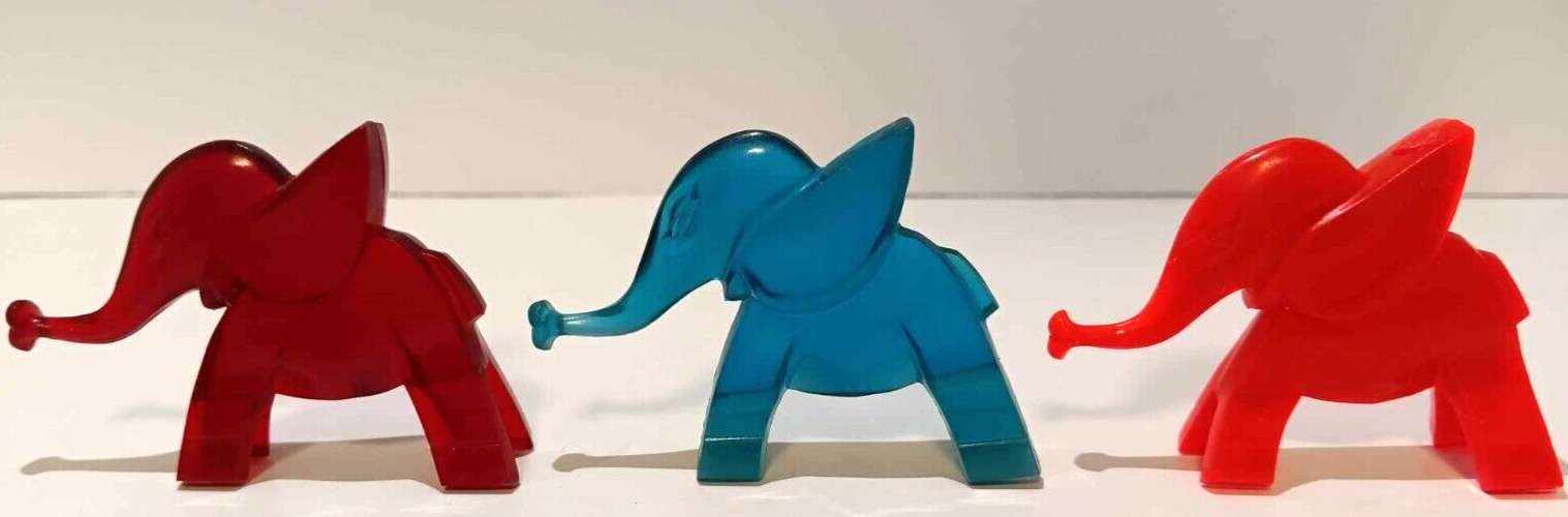 Vintage Nosco Don Manning Collectable Set of Three Elephant Decorative Figurines