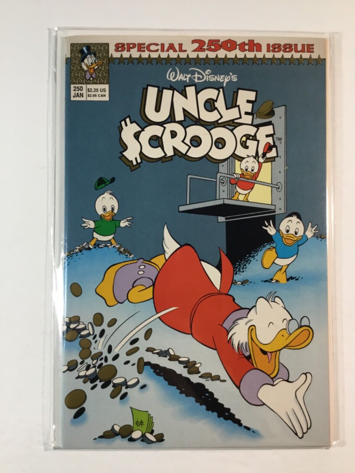 UNCLE SCROOGE #250 VF- 7.5🟢💲🏦💲🟢COVER BY: WILLIAM VAN HORN🟢💲🏦💲🟢C. BARKS