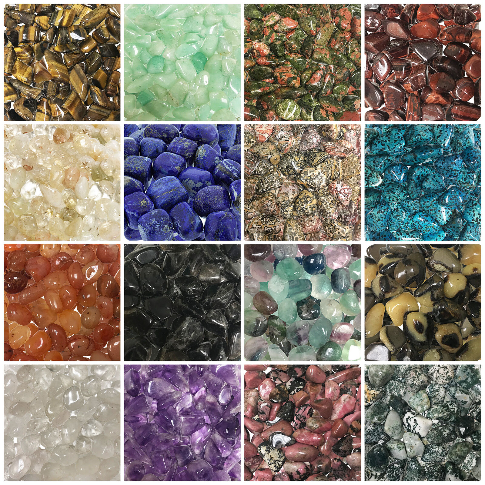 1 Lb Natural Tumbled Stone Gemstone Crystals Bulk - 1 pound…