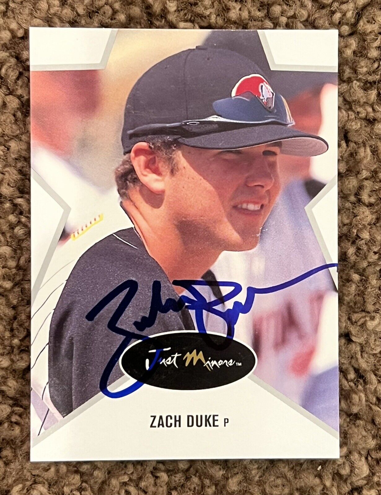 Zach Duke AUTOGRAPH PITTSBURGH PIRATES  2003  Just Minors Rookie  CARD signed