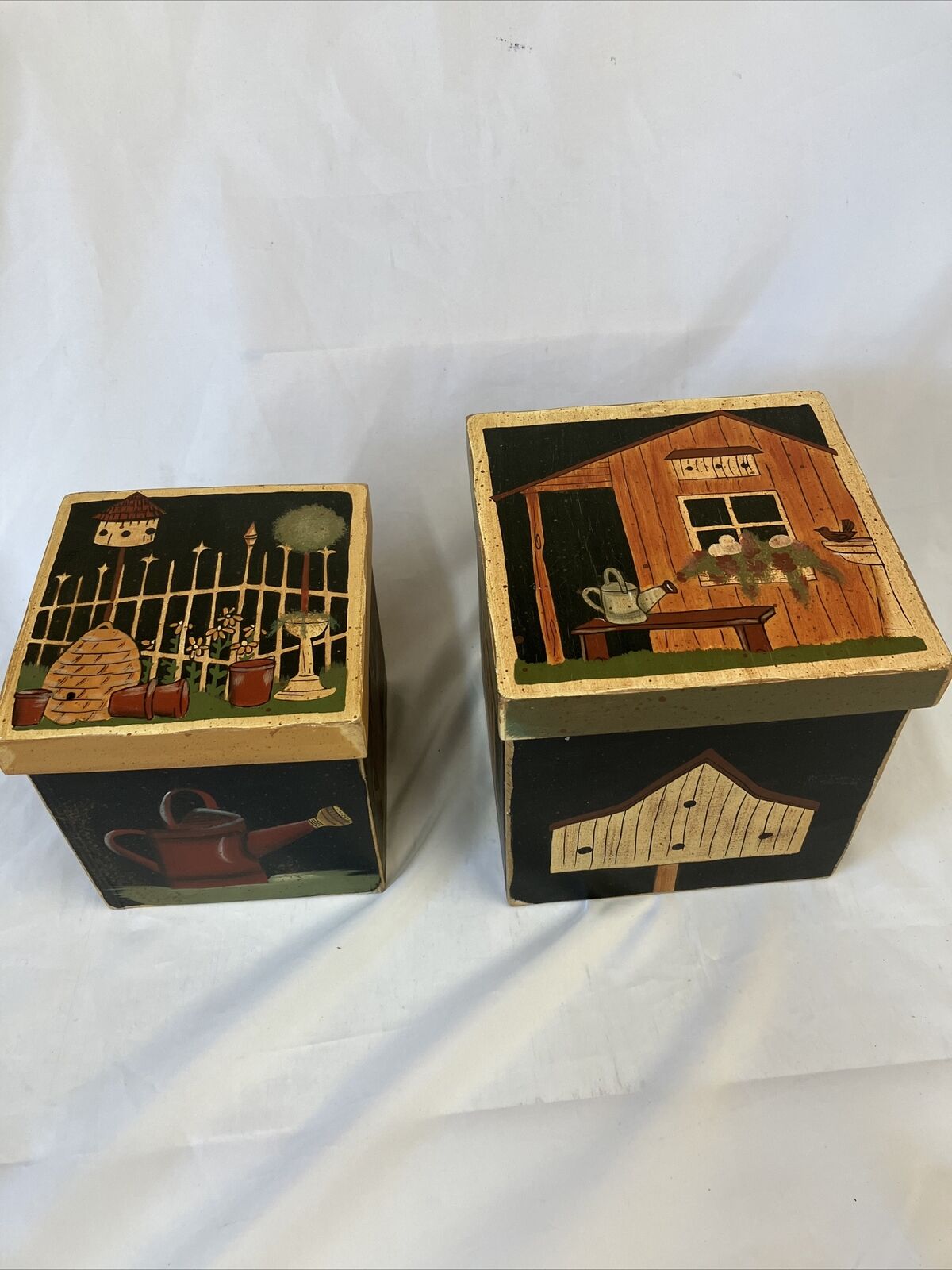 Primitives by Kathy PJ Rankin Hults Collection Boxes Set Of 2 Gardening/nature
