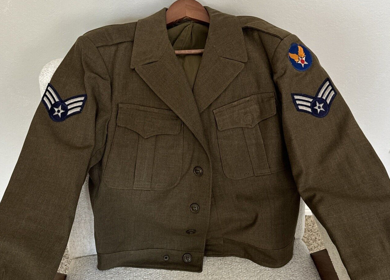 Post WWII US. 1945 Ike Jacket wool Army Air Force Enlisted Collectible History